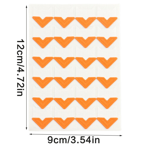 DIY Memory Book Adhesive Corner, 12Pieces,-orange color 2