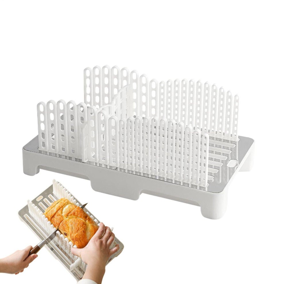 Bread Slicer | Adjustable Width Homemade Bread Cutter Guide, Foldable Compact Tool for Loaf Sandwiches and Cakes