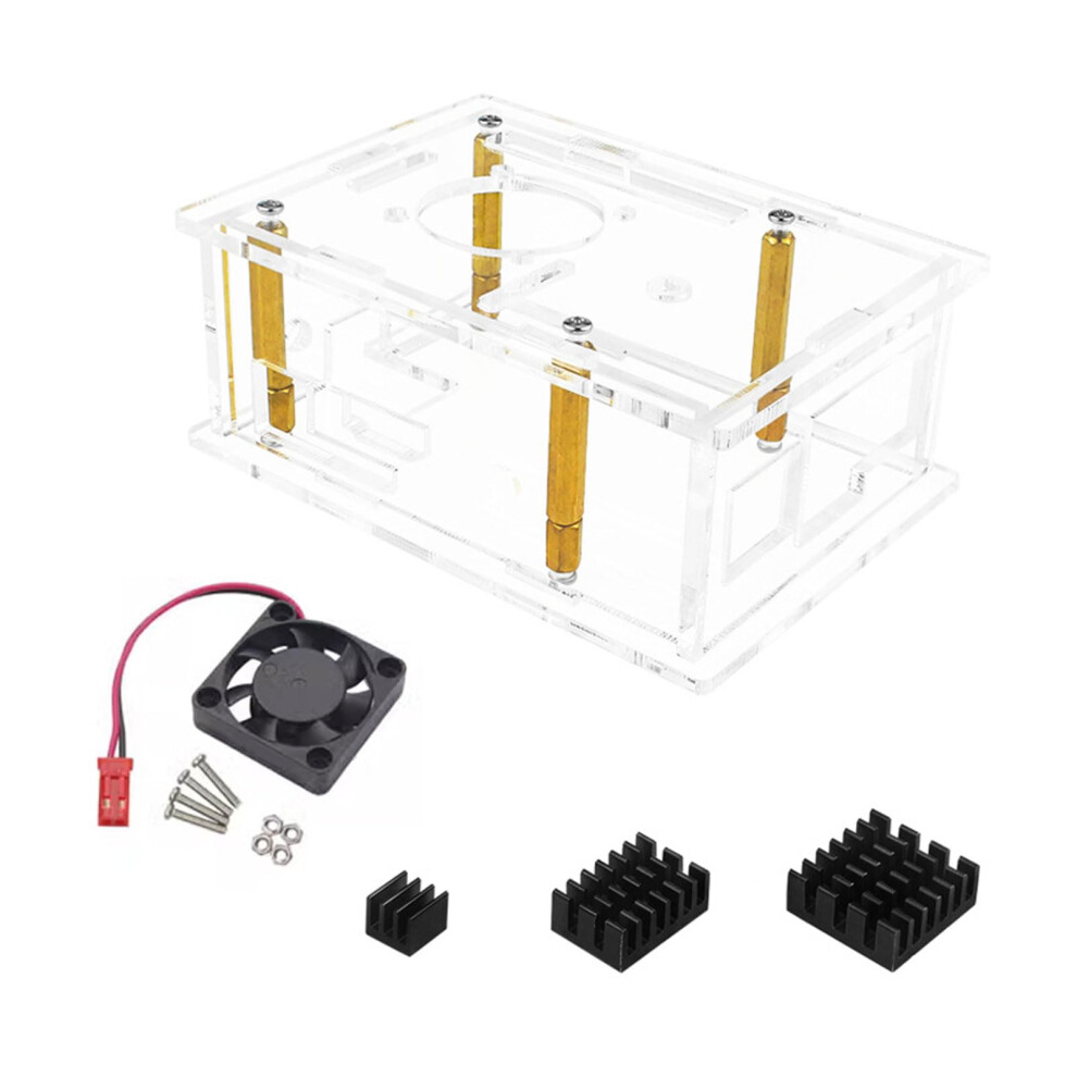 Sturdy Acrylic Case For 3B Development Board With Fan Heat Sink, Protective Enclosure Accessory, Compatible Shells 6038364092823