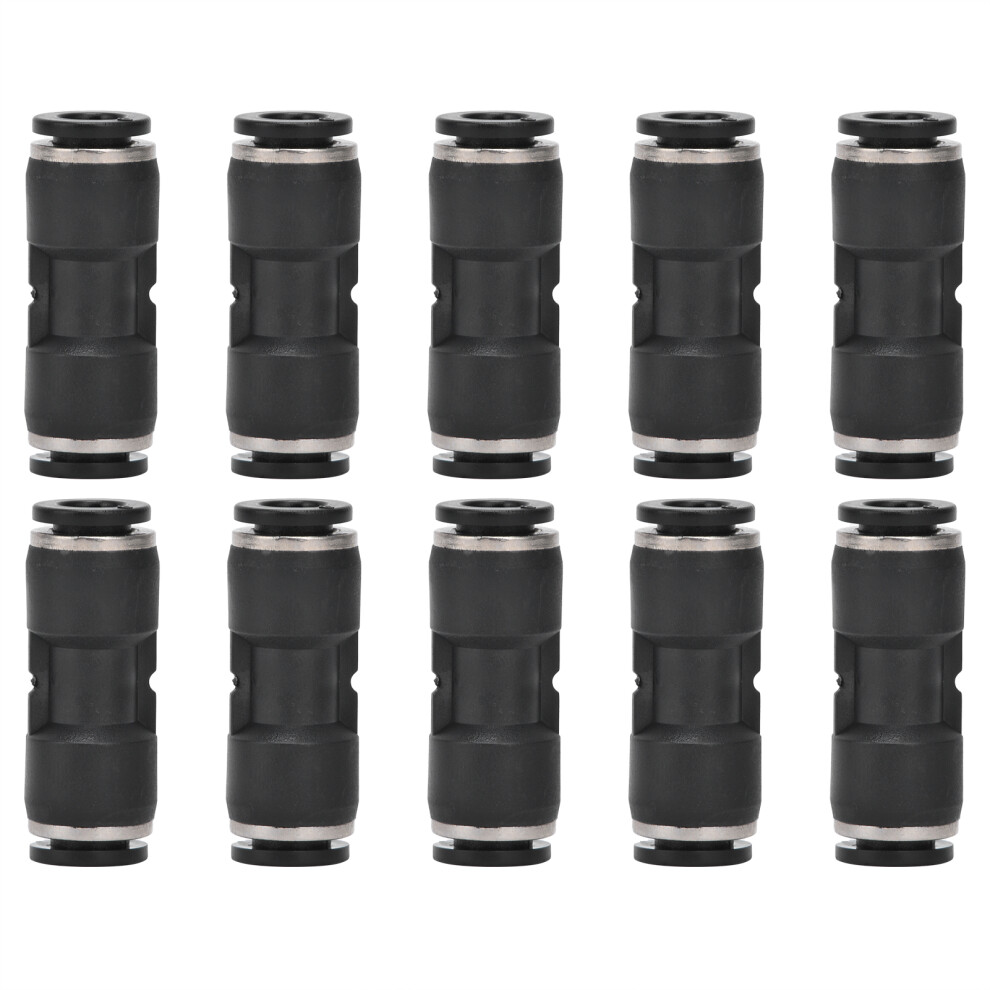 10Pcs Pneumatic Connectors Straight Push Pipe