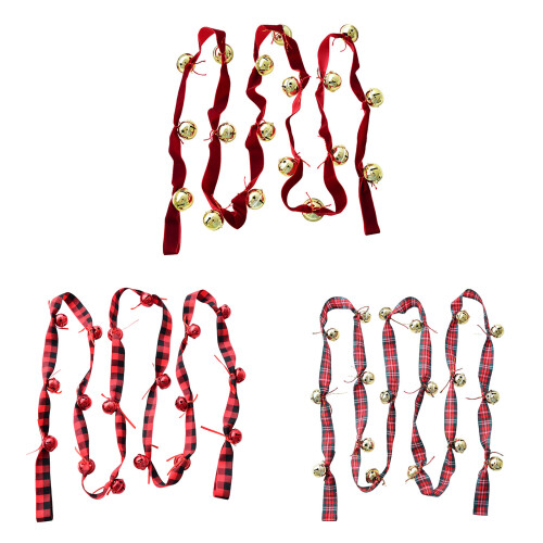 Celebratory Rose Green Bells String Deck Metal And Fabric-B 1