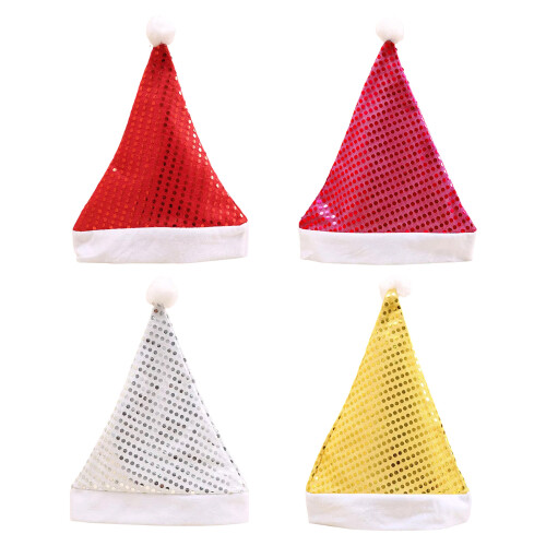 6 Christmas Scintillate Headpieces Recyclable Decorations-Red 1