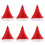 6 Christmas Scintillate Headpieces Recyclable Decorations-Red 1