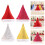 6 Christmas Scintillate Headpieces Recyclable Decorations-Red 3