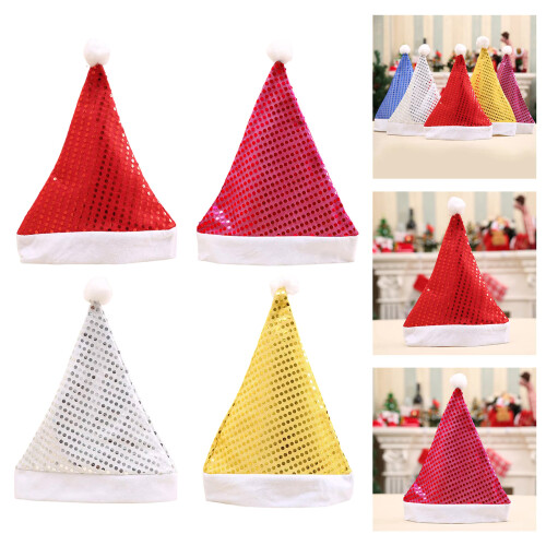 6 Christmas Scintillate Headpieces Recyclable Decorations-Red 2