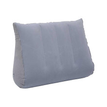 Inflatable Wedge Pillow for Travel, Portable Camping Triangular Lumbar Support Cushion for Sleeping, Reading, Yoga, Gray