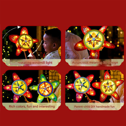 Interactive Autumn Holiday Windmill Lamp-Good luck is coming 1