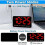 Digital Wall Clock, 9Inch LED Digital Clock Large Display with 12/24H, Big Digits,Small Silent Wall Clock (Red) 2