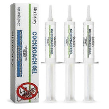 3pcs Cockroach Gel Bait Roach Pest Killer with Plunger Tip for Floor Kitchen Non-toxic