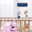Space Saving Baby Bedsides Organizers Durable Fabric-Pink 7