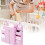 Space Saving Baby Bedsides Organizers Durable Fabric-Pink 6