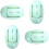 Pack Of 4 Washable Reusable Lint Rollers Strong Adhesive-Green 1