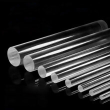Acrylic Round Bar Rods 65-80mm Diameter 500mm Length Clear Solid Rods for DIY Crafts and Projects