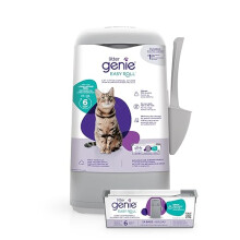 Litter Genie Easy Roll, LATEST VERSION of the LitterLocker cat litter bin, now with convenient tear-off bags, larger filling opening