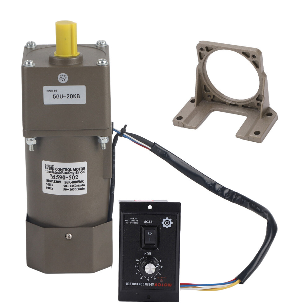 AC 220V 90W Single Phase Asynchronous Gear Motor
