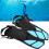 1 Pair Adjustable Diving Fins Soft TPR Open Heel 11
