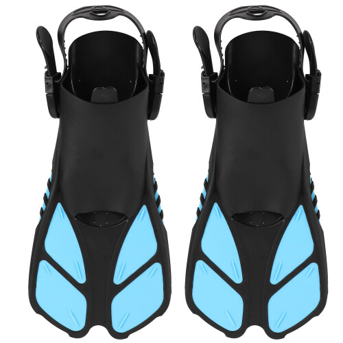 1 Pair Adjustable Diving Fins Soft TPR Open Heel 2