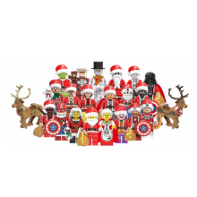 21PCS Mini Doll Superhero Reindeer Christmas Minifigures Toys Fit Lego