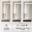 （40x60）Corner Bathroom Mirror Cabinets Wall Mounted with 3-Color Led 5