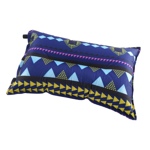 Inflatable Camp Pillow for Travel, Compact Ethnic Style, Comfortable Multi-Function Sleep Support for Camping, Car, Office