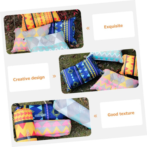 Inflatable Camp Pillow for Travel, Compact Ethnic Style, Comfortable Multi-Function Sleep Support for Camping, Car, Office 1