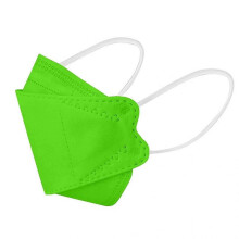 (100pcs, Green) 50/100Pcs Black KF94 Face Mask Adults Outdoor 4-Ply Layer Filter Fish Type Non Woven Fabric Face Mask