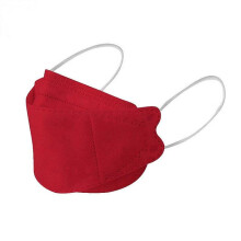 (100pcs, Dark Red) 50/100Pcs Black KF94 Face Mask Adults Outdoor 4-Ply Layer Filter Fish Type Non Woven Fabric Face Mask