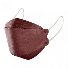 (100pcs, Coffee) 50/100Pcs Black KF94 Face Mask Adults Outdoor 4-Ply Layer Filter Fish Type Non Woven Fabric Face Mask