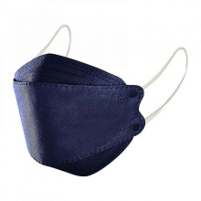 (50pcs, Navy) 50/100Pcs Black KF94 Face Mask Adults Outdoor 4-Ply Layer Filter Fish Type Non Woven Fabric Face Mask