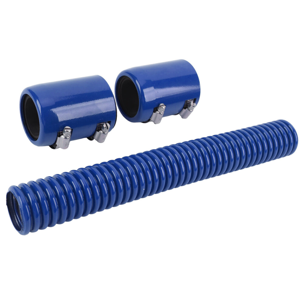 12in Stainless Steel Radiator Hose Kit with Cap for 1 3/4in 1 1/2in 1 1/4in Hoses, Blue-image-OPC-PKBNWD5-NEW
