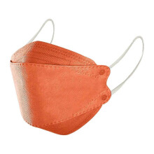 (100pcs, Orange) 50/100Pcs Black KF94 Face Mask Adults Outdoor 4-Ply Layer Filter Fish Type Non Woven Fabric Face Mask