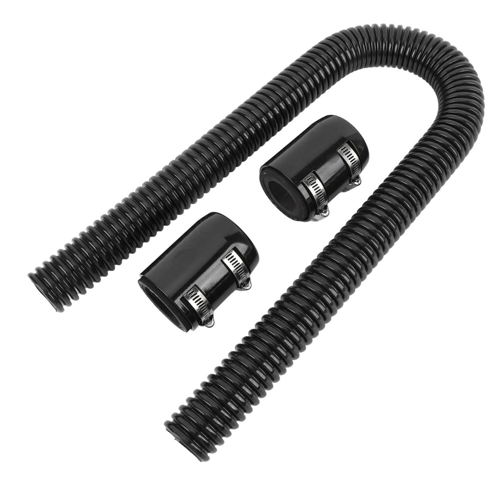 Universal 36 Inch Flex Radiator Coolant Hose Kit With Billet Clamps Black 7651346363033