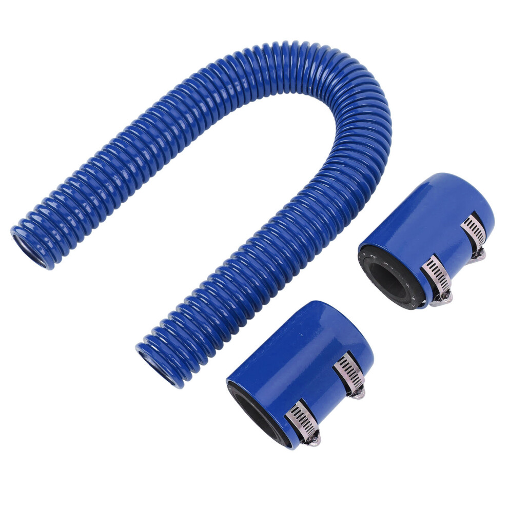 24In Stainless Steel Coolant Radiator Hose Kit, Adjustable Blue 8141346363021