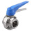 Butterfly Valve with Blue Trigger Handle Tri-clamp(1.5 Inch) 1