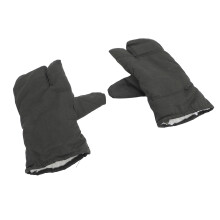 Warm Green 3-Finger Mitts with Velvet Lining for Outdoor Cold Protection