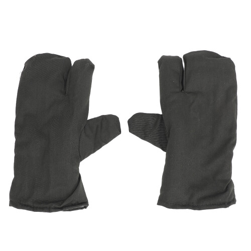 Drei-Finger-Warmwinterhandschuhe, Grün, Berber-Fleece & Baumwolle 1