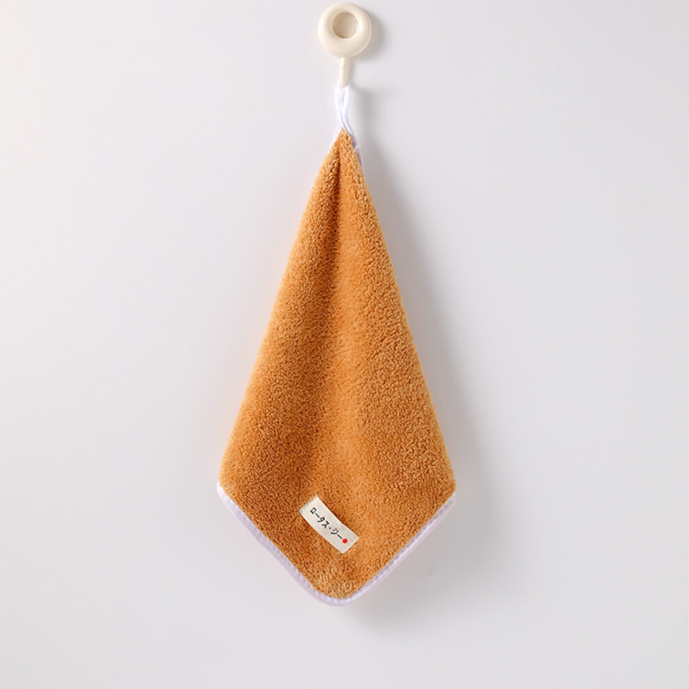 (Brown) Children's Handkerchief Towel Candy Face Wash Soft Absorption Of Water Multi-Purpose Small Towel Brown