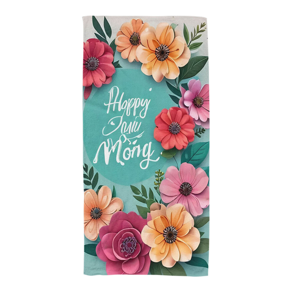 (Multi-color) Mother's Day Superfine Fiber Tetragonum Beach Towel Shawl Towel Material Tetragonum Towel High Definition Pattern Mother's Day Gift-image-OPC-PKBNZWD-NEW