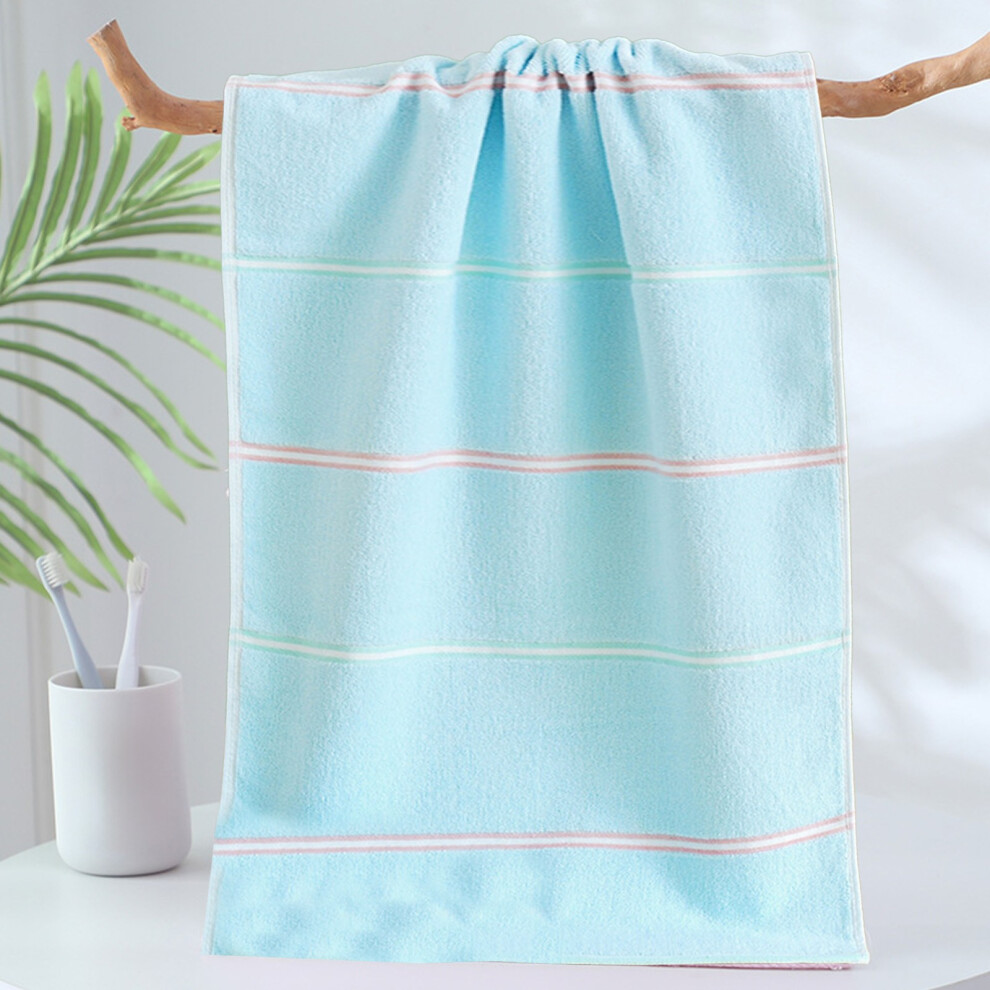 (Blue) 40 X 90cm Pures Cottons Bath Towels Large Towel For Sports Elongated Enlarged Thickened Men's And Women's Bath Towels-image-OPC-PKBP2XZ-NEW