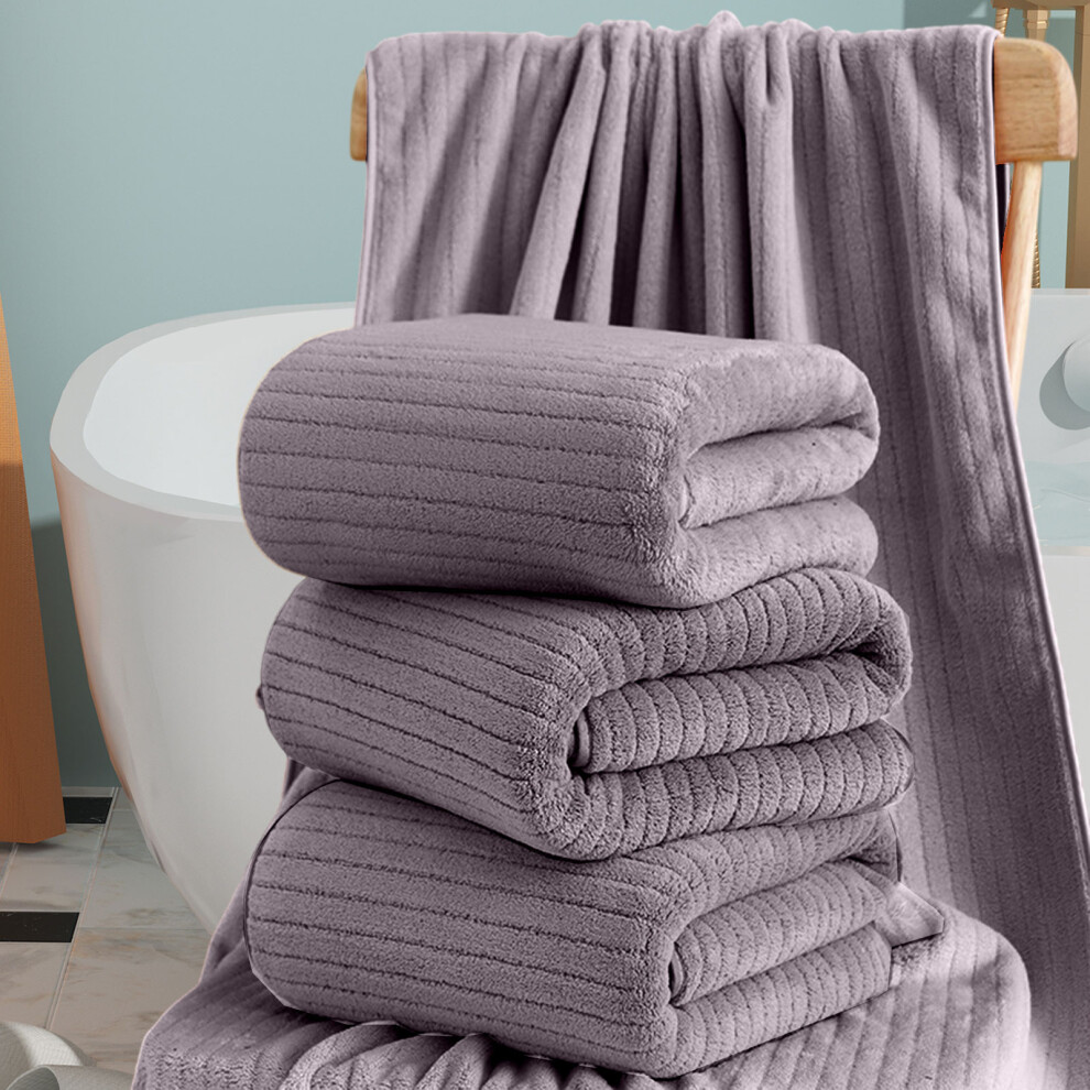 (Gray) Velvet Bath Towel Adult Household Men And Women Bathing Thickened Quicks Drying Large Towel Washcloth Water Absorbent Non Fluffys-image-OPC-PKBP5NX-NEW