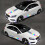 5 Pieces Reflective Stripe Vinyl Car Side Sticker 4