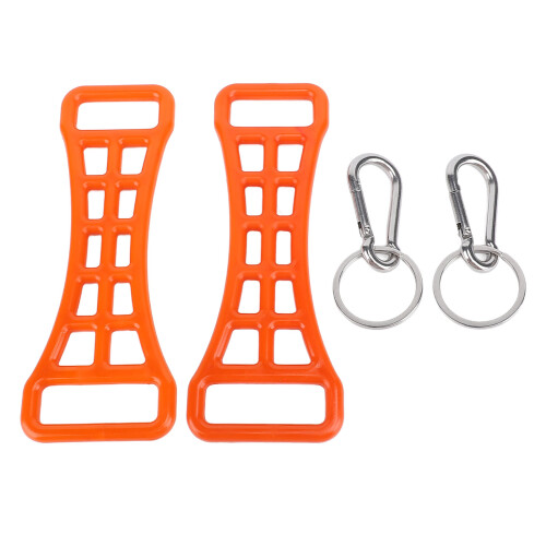 2pcs Ski Boot Buckle Assist Tool, Orange, ABS, 15.5x6x0.5cm 2