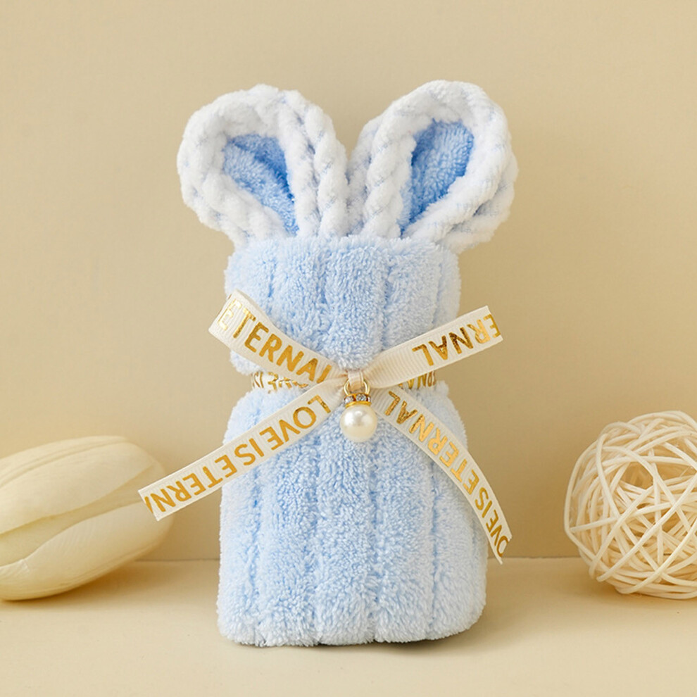 (Blue) Little Handheld Gift Children's Towel Blue
