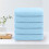 (Blue) Five-color Bear Embossed Plain Face Towel Soft Absorbent Cleansing Bath Towel 4