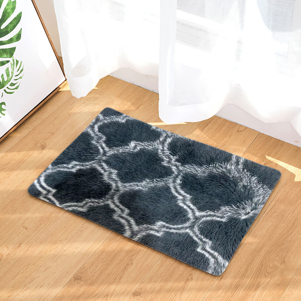 (Gray) Soft Rugs Anti-Skid Area Rug Dining Room Home Bedroom Carpet Floor 4651941575537