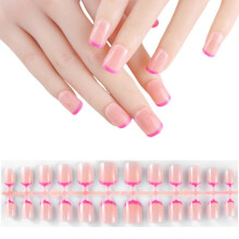 (HLBG04) 600x Almond False Nails Press On Nail French Tip False Nails  Ballerinas Full Cover Stick On Nail Manicures Supplies