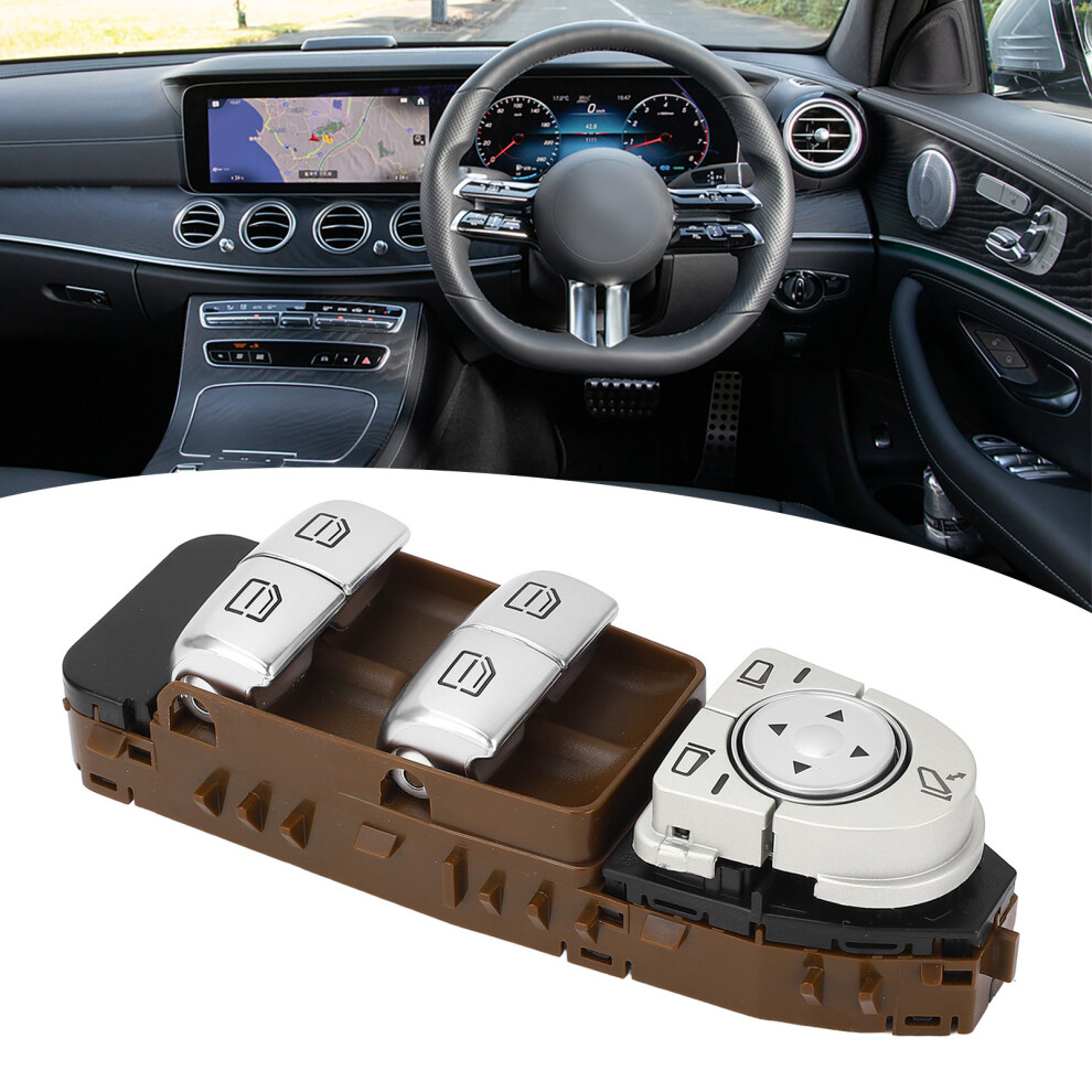 Left Driver Side Power Window Switch For E-Class W213 2016-2023 Brown 8091346367928