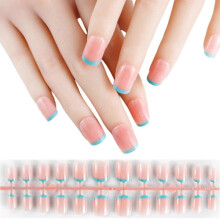 (HLBG03) 600x Almond False Nails Press On Nail French Tip False Nails  Ballerinas Full Cover Stick On Nail Manicures Supplies
