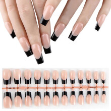 (MDF02) 600x Almond False Nails Press On Nail French Tip False Nails  Ballerinas Full Cover Stick On Nail Manicures Supplies
