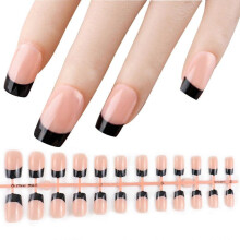 (DF02) 600x Almond False Nails Press On Nail French Tip False Nails  Ballerinas Full Cover Stick On Nail Manicures Supplies